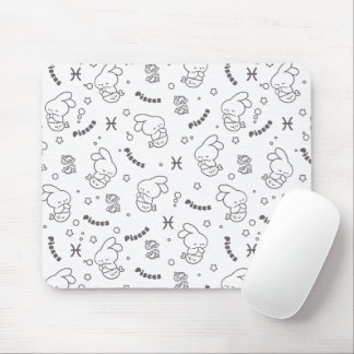 Tapis De Souris Pisces Harmony : Bunny Mermaids Motif Line Art