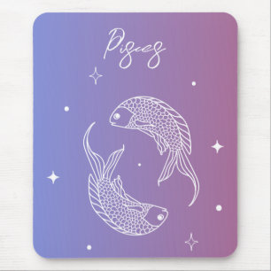 Tapis De Souris Pisces zodiac horoscope étoile signe dégradé