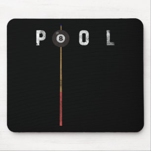 Tapis De Souris Piscine Vintage Billard Joueur piscine Funny Billa