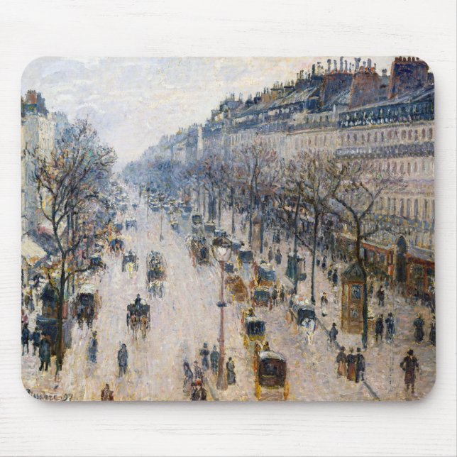 Tapis De Souris Pissarro - Boulevard Montmartre, Matin d'hiver (Devant)
