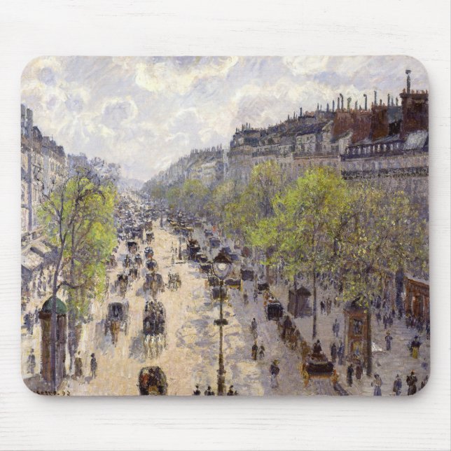 Tapis De Souris Pissarro - Boulevard Montmartre, Printemps (Devant)