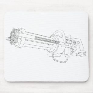 Tapis De Souris Pistolet à rotation Steampunk