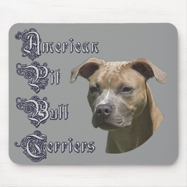 Tapis De Souris Pitbull Terrier américain (APBT) Mousepad (Devant)