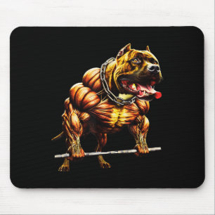Tapis De Souris Pitbulle musculaire Levant Bête Gym Animal Str