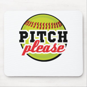 Tapis De Souris Pitch S'Il Vous Plaît Drôle Lecteur Softball Batte