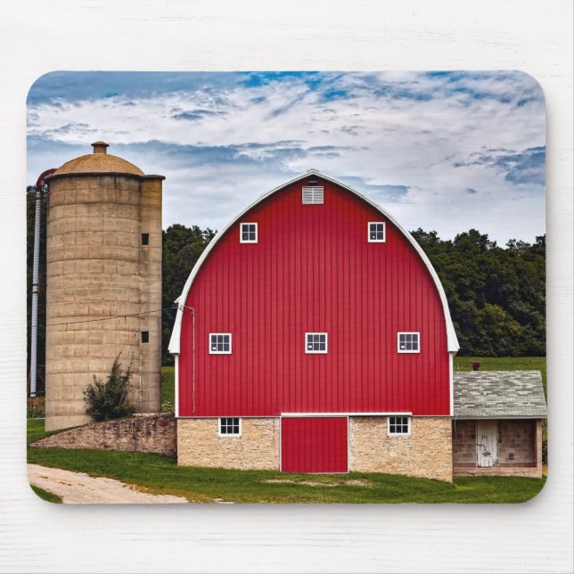 Tapis De Souris Pittoresque Rural Photographie Farmhouse USA Campa (Devant)