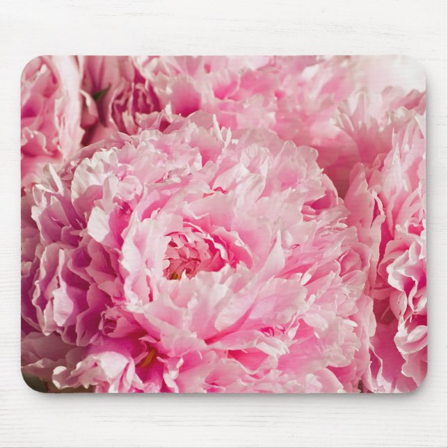 Tapis De Souris Pivoine rose Mousepad (Devant)