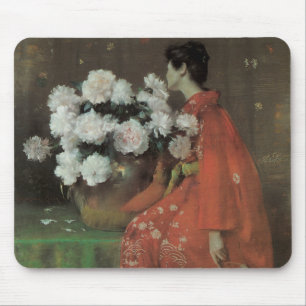Tapis De Souris Pivoines par William Merritt Chase, Beaux-arts vin