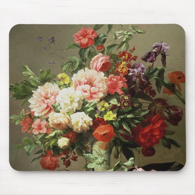 Tapis De Souris Pivoines, pavots et roses, 1849 (Devant)
