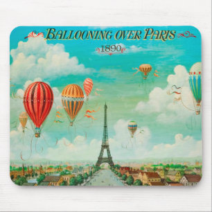 Tapis De Souris PixDezines ballons vintages/eiffel/paris