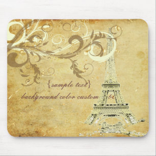 Tapis De Souris PixDezines La Tour Eiffel+Faux Parchment