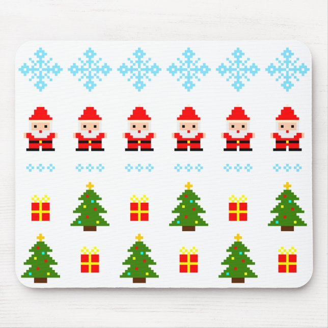 Tapis De Souris Pixel Art Christmas (Devant)