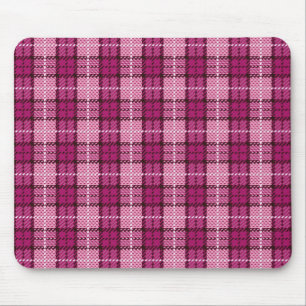 Tapis De Souris Pixel Plaid_Magenta-Black