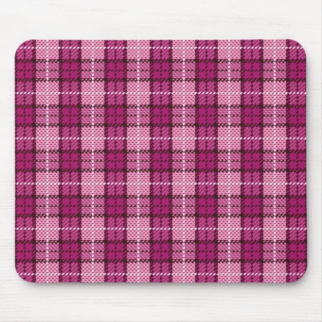 Tapis De Souris Pixel Plaid_Magenta-Black (Devant)