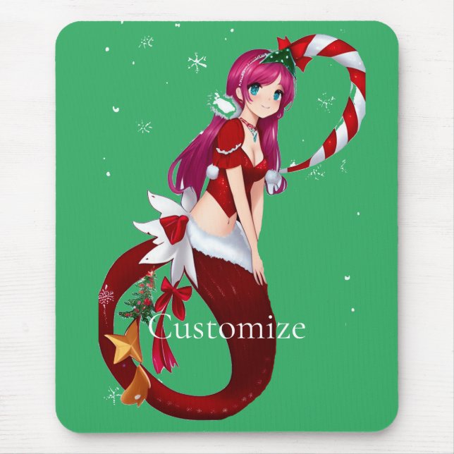 Tapis De Souris Pixie de Noël Mermaid Thunder_Cove (Devant)