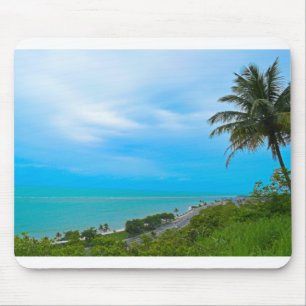 Tapis De Souris Plage calme avec cocotier