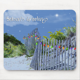 Tapis De Souris Plage clôtures & Dunes voeux de Noël
