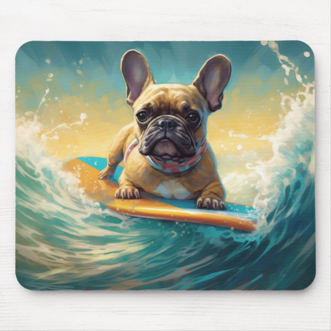 Tapis De Souris Plage de Bulldog (Devant)