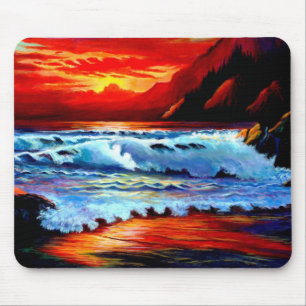Tapis De Souris Plage de la souris coucher de soleil