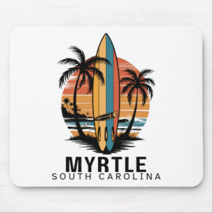 Tapis De Souris Plage de Myrtle Beach Caroline du Sud Surfant Surf