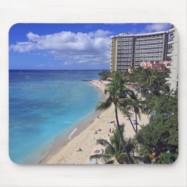 Tapis De Souris Plage de Waikiki (Devant)