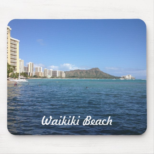 Tapis De Souris Plage de Waikiki (Devant)