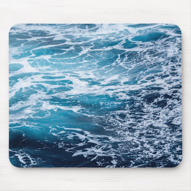 Tapis De Souris Plage d'été Waves Blue Ocean (Devant)