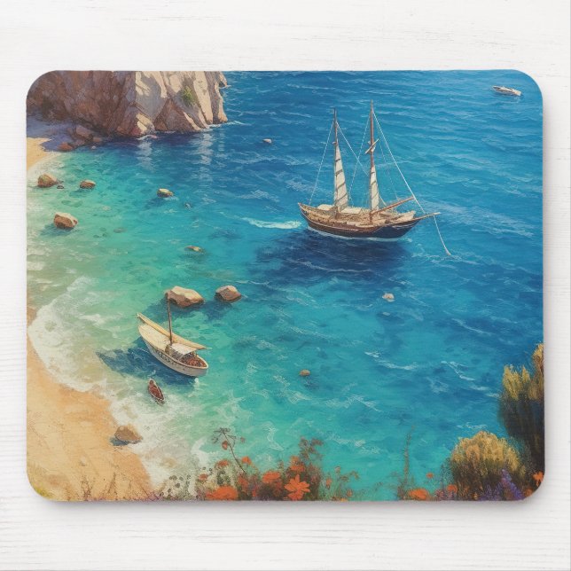 Tapis De Souris Plage en Grèce (Devant)