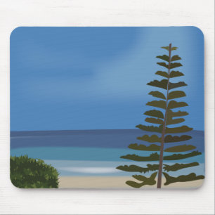 Tapis De Souris Plage Mer Pin Arbre Nature 