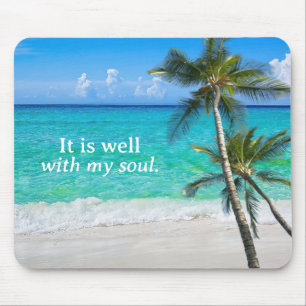 Tapis De Souris Plage Palms Il Est Bien Avec Mon Âme Inspiration