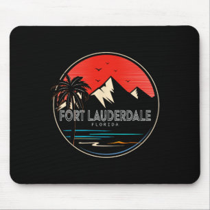 Tapis De Souris Plage Rétro Fort Lauderdale Floride Surfing sur Va