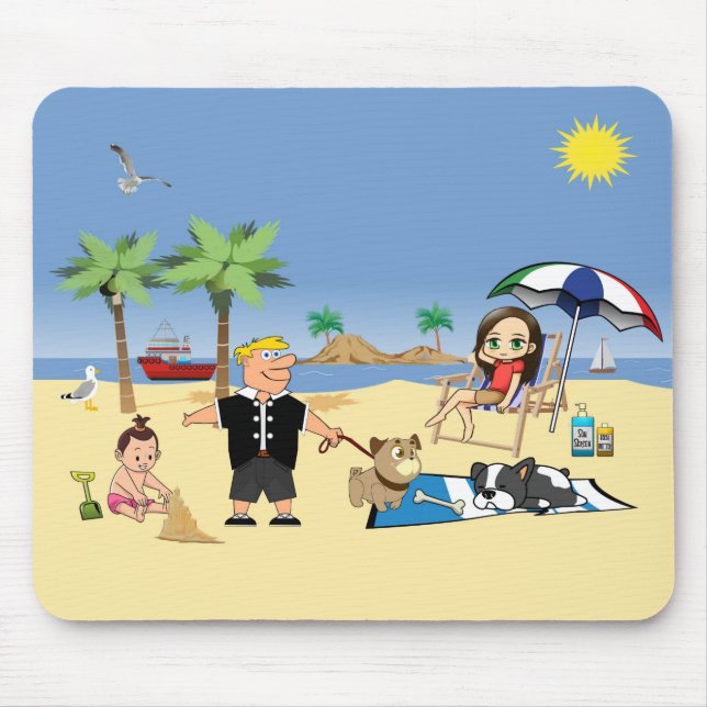 Tapis De Souris Plage tout simplement (Devant)