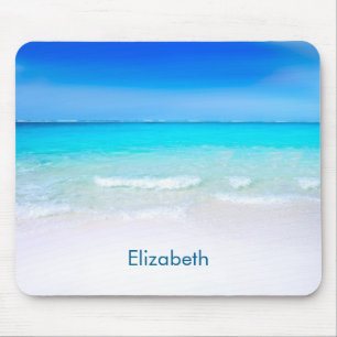 Tapis De Souris Plage tropicale avec une mer turquoise Custom