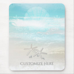 Tapis De Souris Plage White Starfish Élégant Été Chic Tropical