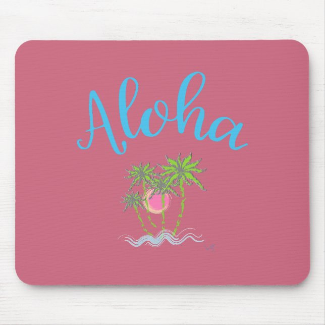 Tapis De Souris Plages d'Aloha Style hawaïen Été Tropical (Devant)