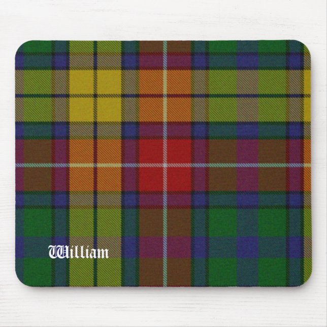 Tapis De Souris Plaid de tartan coloré de Buchanan (Devant)