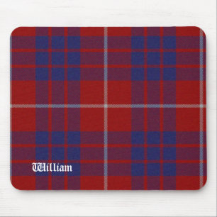 Tapis De Souris Plaid de tartan rouge, blanc, et bleu de Hamilton