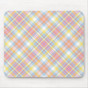 Tapis De Souris Plaid en pastel de rayure
