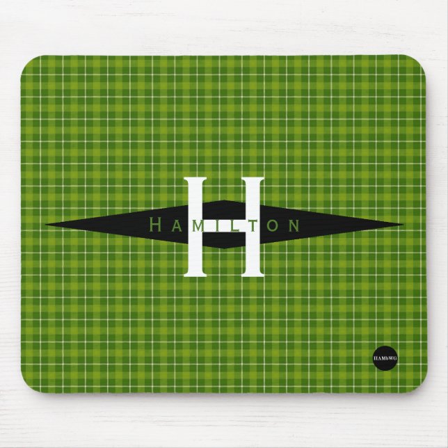 Tapis De Souris Plaid Mousepad - HAMbyWG - Vert (Devant)