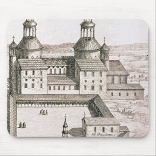 Tapis De Souris Plan de l'abbaye bénédictine du Saint-Riquier