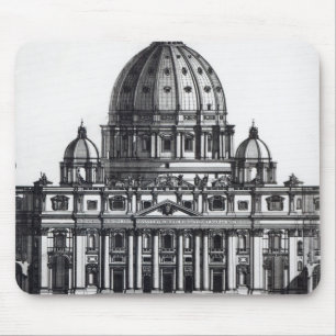 Tapis De Souris Plan de St Peter, Rome, gravé par