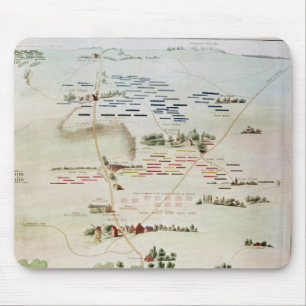Tapis De Souris Plan et vue de la bataille de waterloo