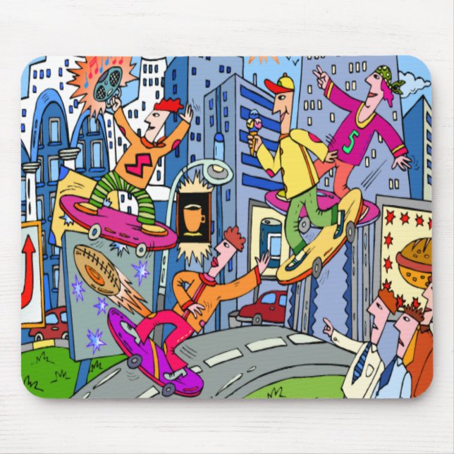 Tapis De Souris Planche à roulettes Mousepad (Devant)