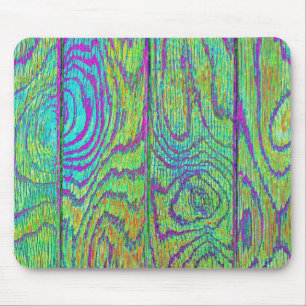 Tapis De Souris Plancher en bois arc-en-ciel