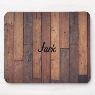 Tapis De Souris Plancher en bois avec votre nom