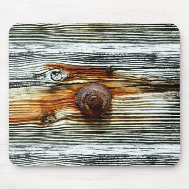 Tapis De Souris planches rouillées de bois flotté (Devant)