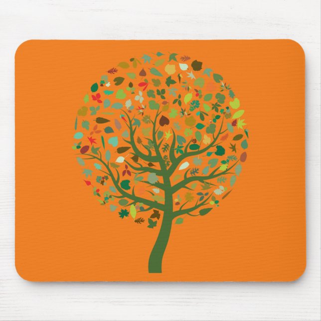 Tapis De Souris Planète écologique de l'arbre vert (Devant)