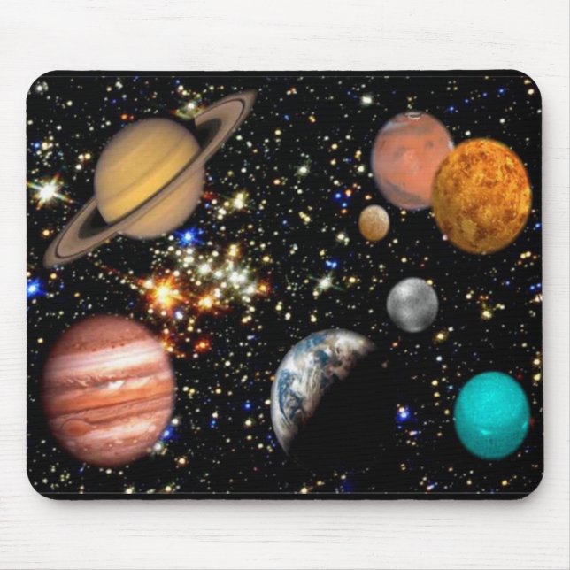 Tapis De Souris Planètes du système solaire Mousepad (Devant)