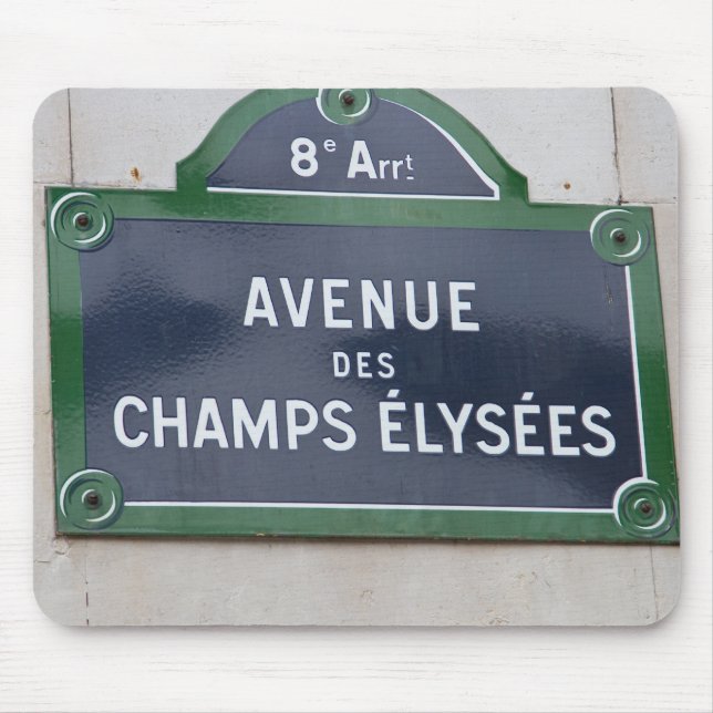 Tapis De Souris Plaque de rue de Paris (Devant)