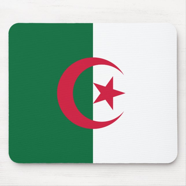 Tapis De Souris Plaque de souris avec Drapeau d'Algérie (Devant)